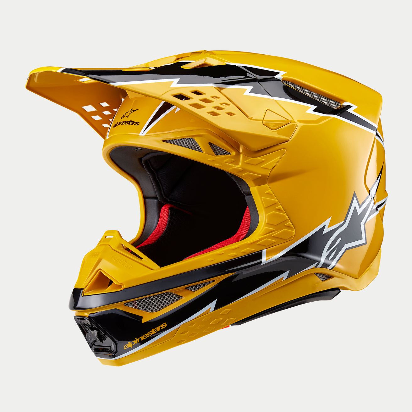 Alpinestars 2025 Supertech SM10 Ampress Black Yellow Motocross Helmet